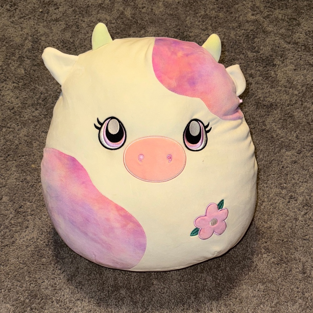 Squishmallows Plush with White and Gray Design